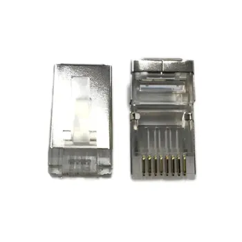 Connecteur RJ45 Cat6 blindé spécial tous câbles - Lot de 10