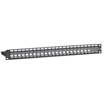 LEVITON - MMCPNLX24SIJ2DCI - Panneau brassage 24P 1U volet couleur
