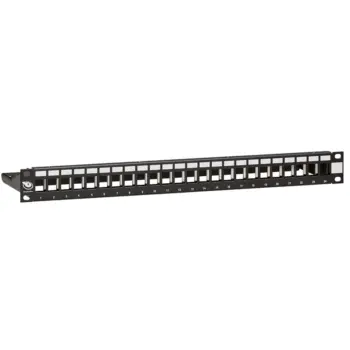LEVITON - MMCPNLX24SIJ2MIL - Panneau brassage 24P 1U noir