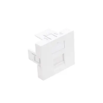 LEVITON - Plastron plat simple 45X45 - 1 port - Blanc
