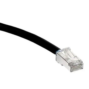 LEVITON - Cordon Cat6a S/FTP LSZH - Noir - 2m
