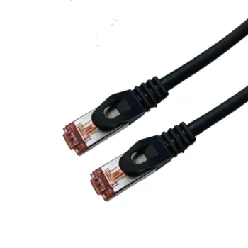Cat 6a SSTP LSOH NOIR Snagless avec fiche de test - 0.20m