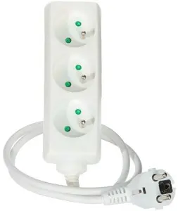 UPTEC - Multiprise 2P+T 3 prises - 1.5m