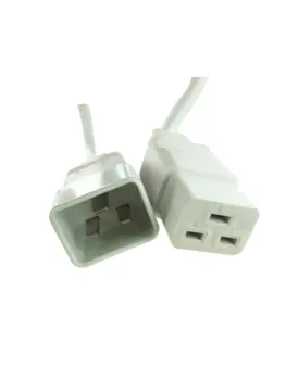 Rallonge secteur PC C19 / C20 Blanc - 1m - EOL
