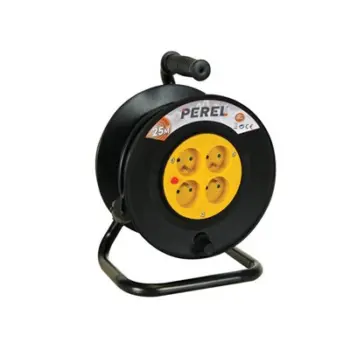 Enrouleur 25m - 3G1.5 - 4 prises