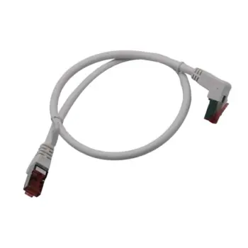 Cordon coudé RJ45 Cat 6a S/FTP LSZH Blanc AWG27 - 0.50m - NPR