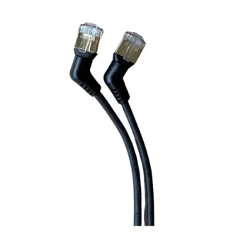 Cordon coudé RJ45 C6a FTP - TPE - AWG32 - Noir - 2m - NPR