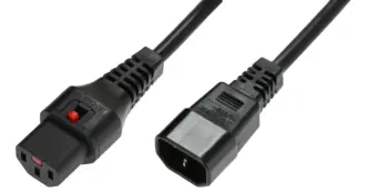 IEC Lock - Rallonge secteur C13/C14 - 5m Noir