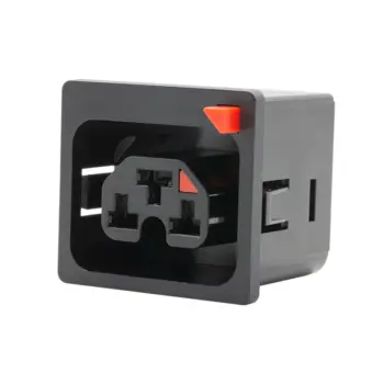 IEC Lock - Prise femelle UK verouillable CX - Noir