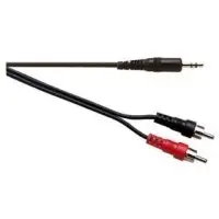 Cordon audio stéréo Jack 3.5 M / 2 x RCA M - 5m - NPR