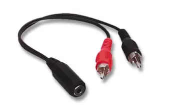 Adaptateur stéréo Jack 3.5 F / 2 x RCA M - 0.2m - EOL