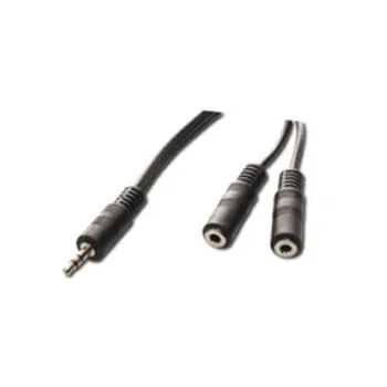 Adaptateur stéréo 2 x Jack 3.5 F / Jack 3.5 M - 0.20m - EOL