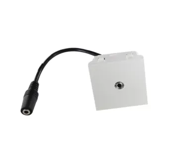 Plastron 45x45 Audio Jack 3.5mm F/F - AWG28 - 0.20m - EOL