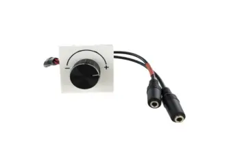 Plastron 45x45 Réglage volume audio 2x Jack 3.5mm F/F-AWG28-0.2m NPR