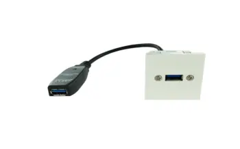 Plastron 45x45 USB3.0 A F vers F - 0.20m avec amplificateur - NPR