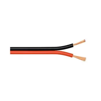 Câble Haut-Parleur Plat Gamme Eco - 2x0.75mm² - noir et rouge - 100m