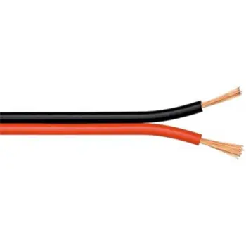 Câble Haut-Parleur Plat Gamme Eco - 2x2.5mm² - noir et rouge - 100m