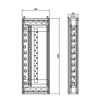 UPTEC - Répartiteur optique simple ODF - 2200x800x300mm