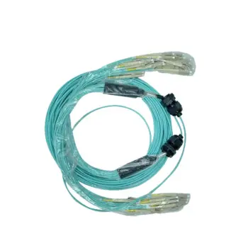 Trunck 12Cores 24FO 12XLC/LC DUPLEX OM3 AQUA 20m - 2 presses etoupes