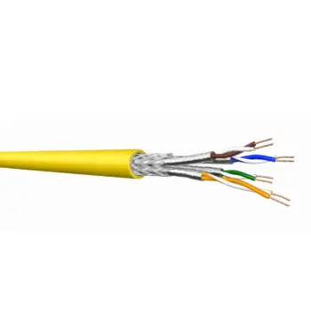 HSD - Câble patch Cat.7 S/FTP 4 paires LSZH - JAUNE - T1000m