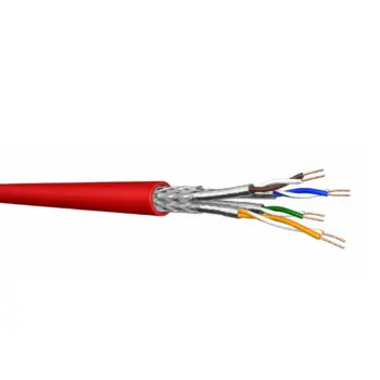 HSD - Câble patch Cat.7 S/FTP 4 paires LSZH - ROUGE - T1000m