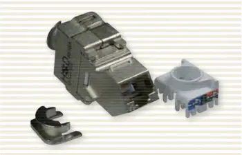 HSD - Connecteur RJ45 ang. sans outils Zamac Cat.6A FTP (Pour platine