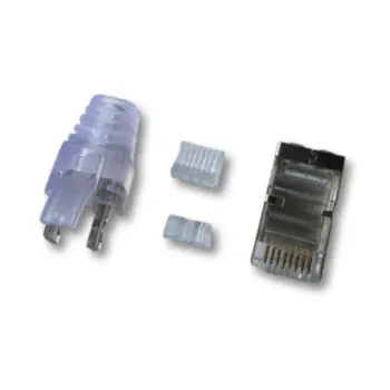 HSD - Connecteur Cat6A blindé AWG23 50PCS + manchon translucide 50PCS