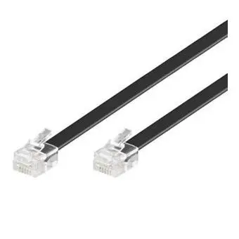 Cordon RJ12 noir - 15m