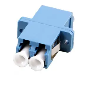 Traversée LC duplex monomode - bleue - ferrule céramique
