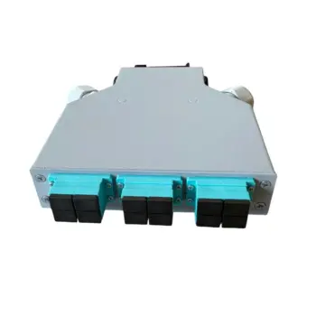 HSD - Boitier optique Rail DIN 6T SC Dx OM4 équipé 6T SC Dx & 12P