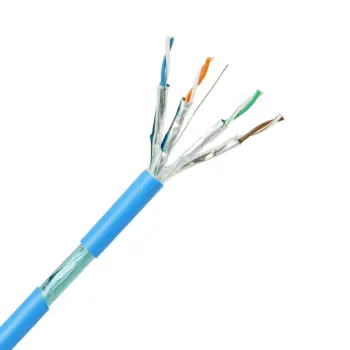 HsD - Câble monobrin - Cat6a F/FTP - 4 paires bleu LSZH Dca - 500m
