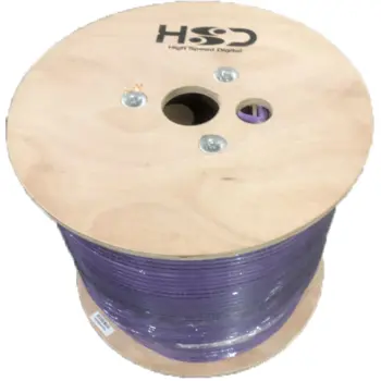 HsD - Câble monobrin - Cat7 S/FTP - 4 paires violet LSZH Dca - 500m
