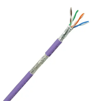 HsD - Câble monobrin - Cat7 S/FTP - 4 paires violet LSZH Dca - 500m