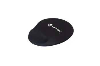 UPTEC - Tapis de souris NOIR avec repose poignet en gel