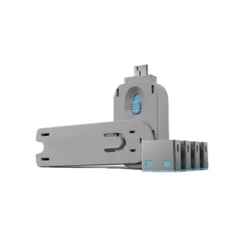 Kit 4 verrous bloqueurs port USB Type A + clé deverrouillage - Bleu