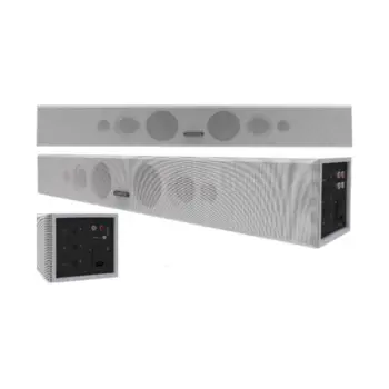 Barre de son EMPIRE 60W RMS-Auto Off/2 entrées/Basse & Aigu-Blanc