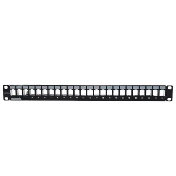 CORNING 3M - Panneau 24 ports 1U alu noir RJ45 - non équipé