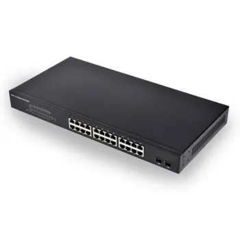 UPTEC - Switch PoE 24 ports 370W - 1Gbit 100m + 2 ports SFP EOL