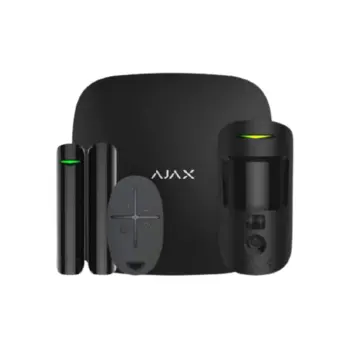AJAX -Starterkit Cam Plus - Hub 2 + Dét. mouv&ouv + télécommande Noir