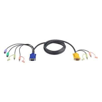 ATEN - 2L-5302P - Câble KVM 1.8m PS/2 avec SPHD 3en1 & audio