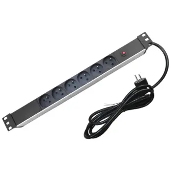 UPTEC - PDU 19" 1U multiprises 6 prises 2P+T Fusible