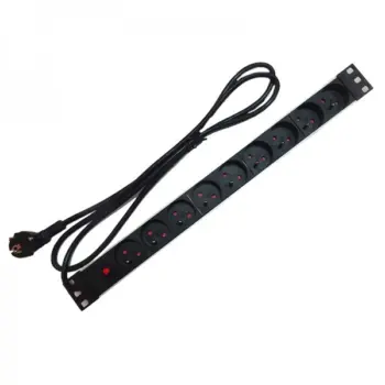 UPTEC - PDU 19" 1U multiprises 9 prises 2P+T Fusible