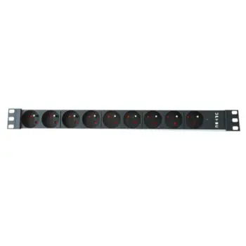 UPTEC - PDU 19" 1U multiprises 9 prises 2P+T avec voyant - 4.5m