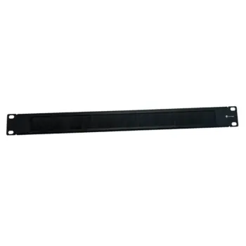 UPTEC - Passe câble 19" avec brosse 1U - noir