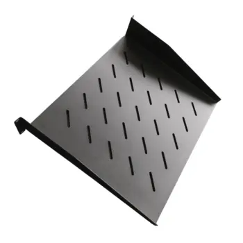 Etagère 19" 2U noire - Profondeur 400mm - Charge 25Kg