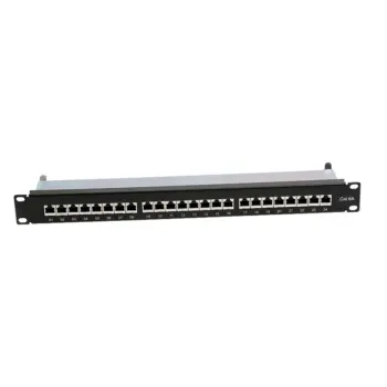 UPTEC - Panneau brassage 19" 1U équipé 24 ports CAT6A STP
