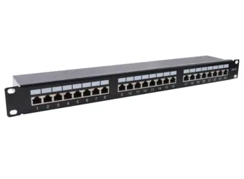 UPTEC - Panneau brassage 19" 1U équipé 24 ports CAT6 FTP