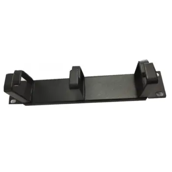 UPTEC - Passe câbles noir 10" en métal - 3 anneaux