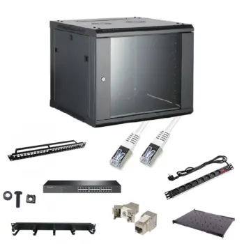Solution 19" 6U Equipé 24 ports Catégorie 6