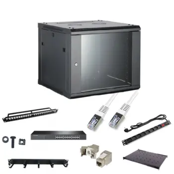Solution 19" 9U Equipé 24 ports Catégorie 6